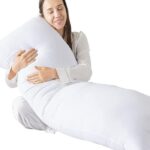 Premium hollowfiber bolster pillow for full-body, back, neck, and maternity support