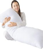 Premium hollowfiber bolster pillow for full-body, back, neck, and maternity support